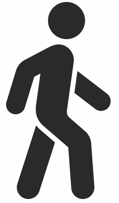 walking logo